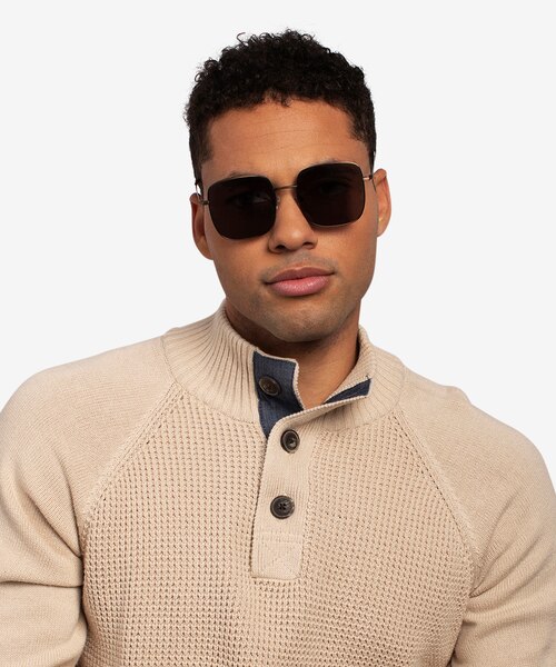 Sunday Bronze MetalSunglass Frames for Men from EyeBuyDirect