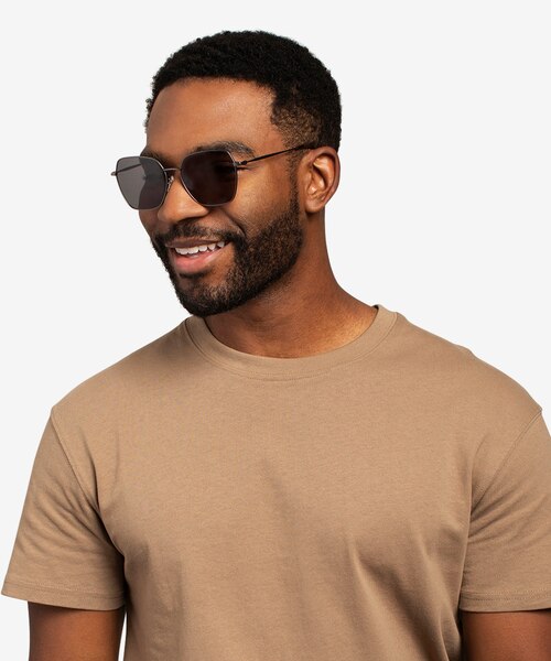 Ginza Gunmetal MetalSunglass Frames for Men from EyeBuyDirect