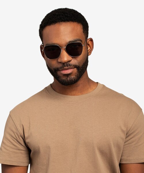 Ginza Silver MetalSunglass Frames for Men from EyeBuyDirect