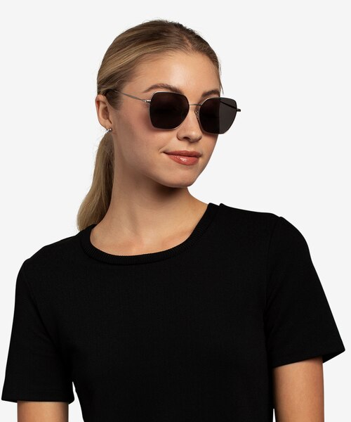 Ginza Silver MetalSunglass Frames for Women from EyeBuyDirect