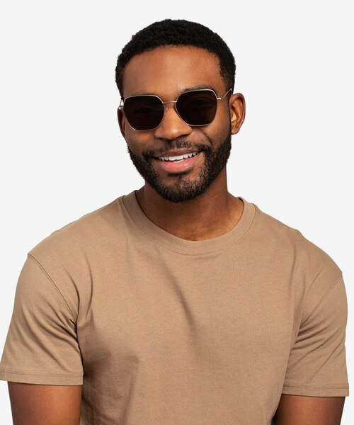 Ginza Gold MetalSunglass Frames for Men from EyeBuyDirect