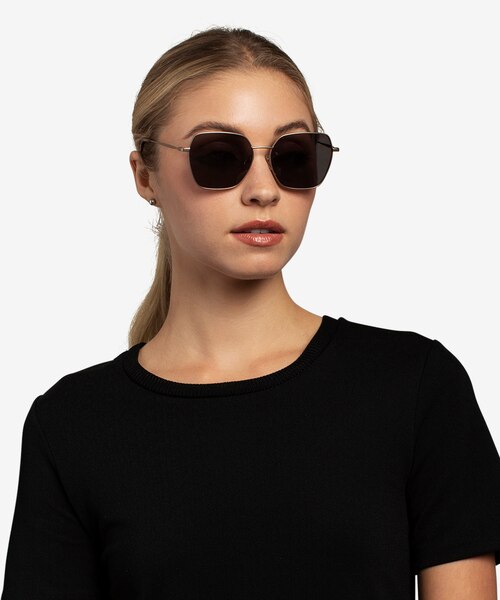 Ginza Gold MetalSunglass Frames for Women from EyeBuyDirect