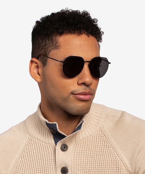 Carlsbad Black MetalSunglass Frames for Men from EyeBuyDirect