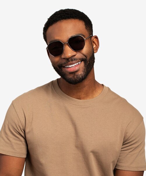 Lenox Gunmetal MetalSunglass Frames for Men from EyeBuyDirect