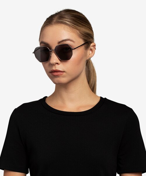 Lenox Gunmetal MetalSunglass Frames for Women from EyeBuyDirect