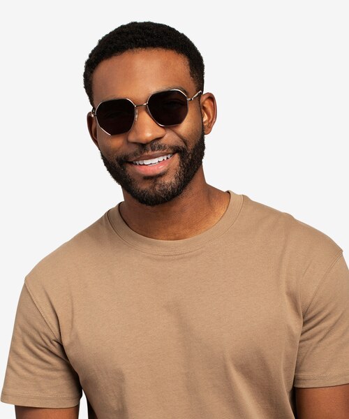 Lenox Silver MetalSunglass Frames for Men from EyeBuyDirect