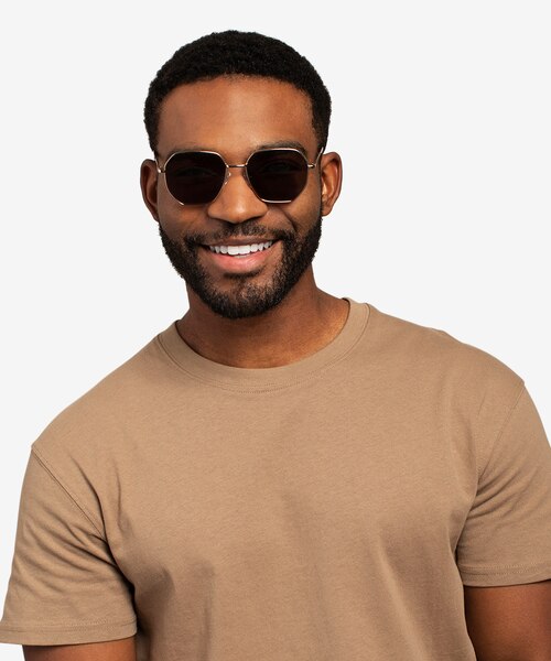 Lenox Gold MetalSunglass Frames for Men from EyeBuyDirect