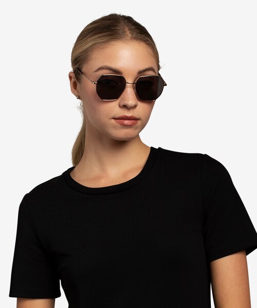Lenox Gold MetalSunglass Frames for Women from EyeBuyDirect