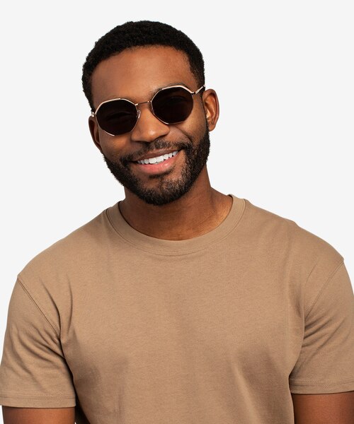 Elsa Rose Gold MetalSunglass Frames for Men from EyeBuyDirect