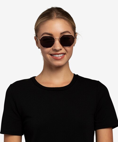 Elsa Rose Gold MetalSunglass Frames for Women from EyeBuyDirect