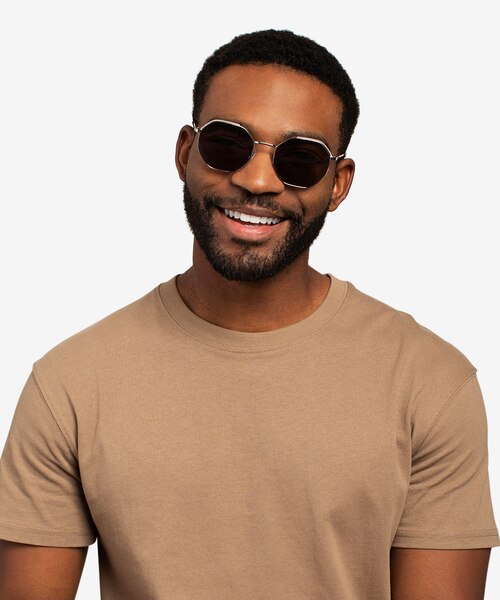 Elsa Silver MetalSunglass Frames for Men from EyeBuyDirect