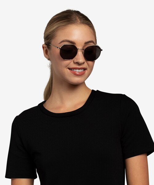 Elsa Silver MetalSunglass Frames for Women from EyeBuyDirect
