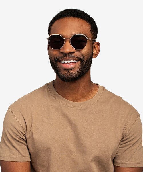 Elsa Gold MetalSunglass Frames for Men from EyeBuyDirect