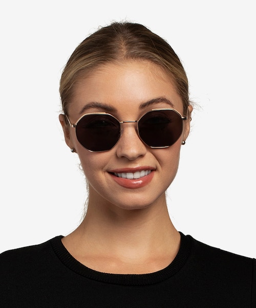 Elsa Gold MetalSunglass Frames for Women from EyeBuyDirect