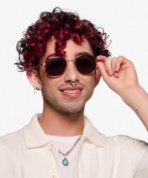 Wilfred Silver MetalSunglass Frames for Men from EyeBuyDirect