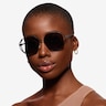 Obscura Matte Black MetalSunglass Frames for Women from EyeBuyDirect