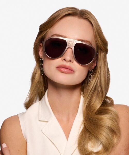Radar Rose Gold MetalSunglass Frames for Women from EyeBuyDirect