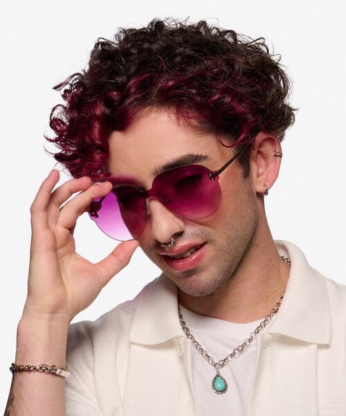 Scope Matte Silver MetalSunglass Frames for Men from EyeBuyDirect