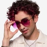 Scope Matte Silver MetalSunglass Frames for Men from EyeBuyDirect