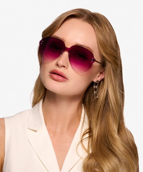 Scope Matte Silver MetalSunglass Frames for Women from EyeBuyDirect