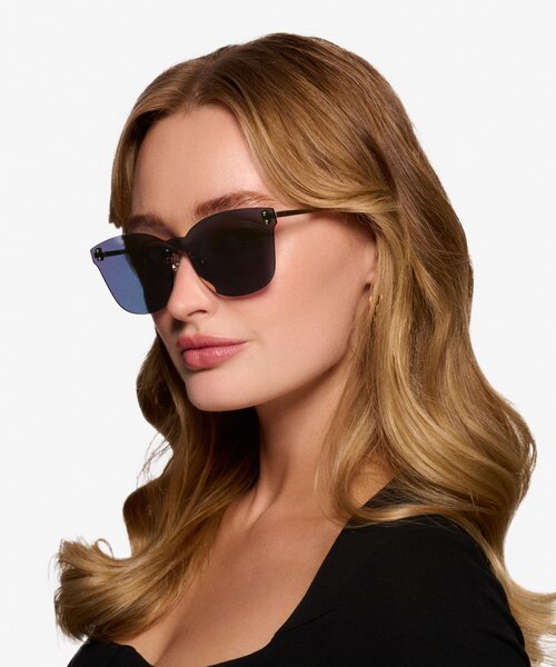 Refract Matte Gold MetalSunglass Frames for Women from EyeBuyDirect