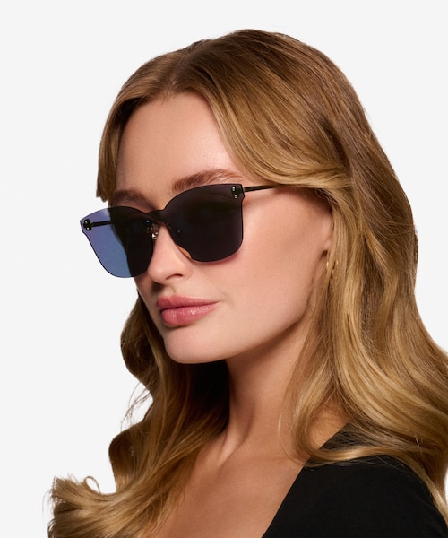 Refract Matte Gold MetalSunglass Frames for Women from EyeBuyDirect