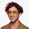 Byte Matte Gold MetalSunglass Frames for Men from EyeBuyDirect