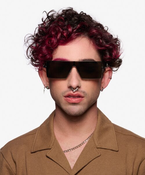 Byte Matte Gunmetal MetalSunglass Frames for Men from EyeBuyDirect