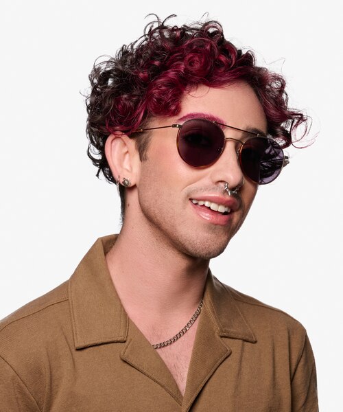 Bebop Gold MetalSunglass Frames for Men from EyeBuyDirect