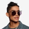 Lineal Light Gold MetalSunglass Frames for Men from EyeBuyDirect