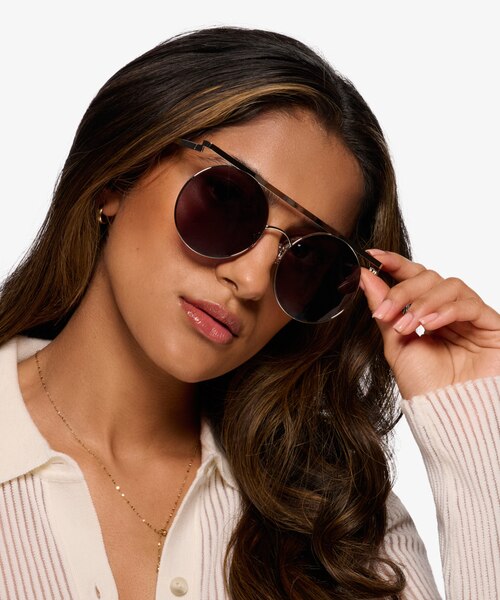 Lineal Silver MetalSunglass Frames for Women from EyeBuyDirect