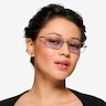 Alto Matt Silver MetalSunglass Frames for Women from EyeBuyDirect