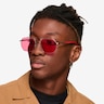 Golf Matt Silver Solid Red MetalSunglass Frames for Men from EyeBuyDirect