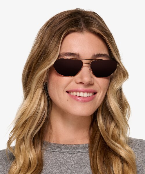 Viper Red Tortoise MetalSunglass Frames for Women from EyeBuyDirect