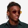 Vitality Matte Gold MetalSunglass Frames for Men from EyeBuyDirect