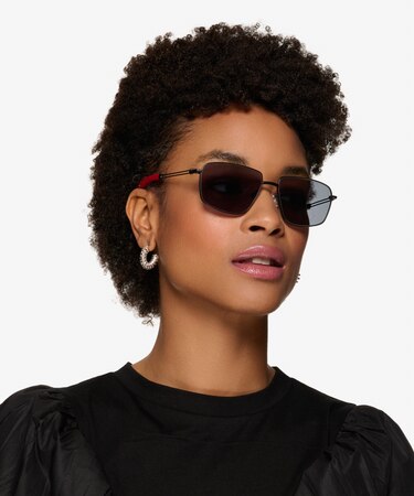 Matte Black Vitality -  Metal Sunglasses