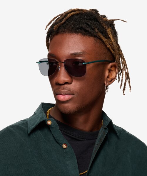 Ludo Black MetalSunglass Frames for Men from EyeBuyDirect