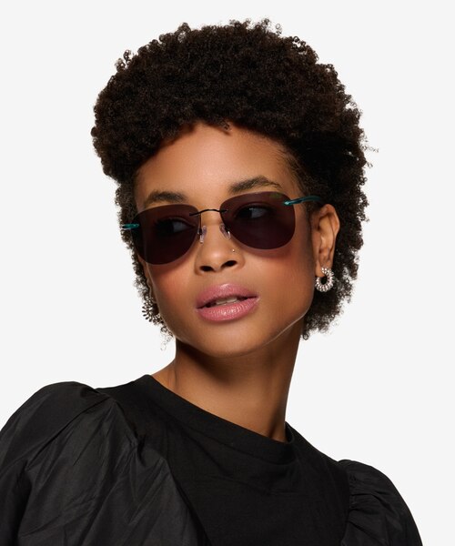 Ludo Black MetalSunglass Frames for Women from EyeBuyDirect