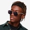 Ludo Shiny Silver Métal Soleil de Lunette de vue pour Hommes d'EyeBuyDirect