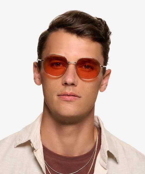 Olin Shiny Gold Tortoise MetalSunglass Frames for Men from EyeBuyDirect
