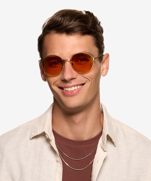 Olin Bronze MetalSunglass Frames for Men from EyeBuyDirect