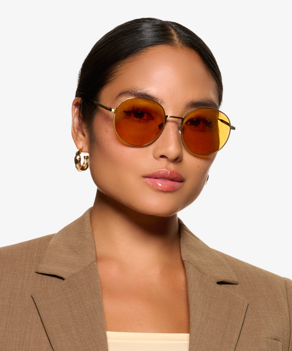 Olin Round Bronze Frame Prescription Sunglasses Eyebuydirect