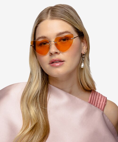 Priya Matte Rose Gold MetalSunglass Frames for Women from EyeBuyDirect
