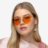 Priya Matte Rose Gold MetalSunglass Frames for Women from EyeBuyDirect