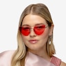 Priya Shiny Red MetalSunglass Frames for Women from EyeBuyDirect