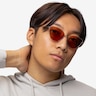 Tanvi Shiny Rose Gold MetalSunglass Frames for Men from EyeBuyDirect