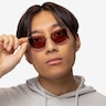 Tanvi Shiny Silver MetalSunglass Frames for Men from EyeBuyDirect