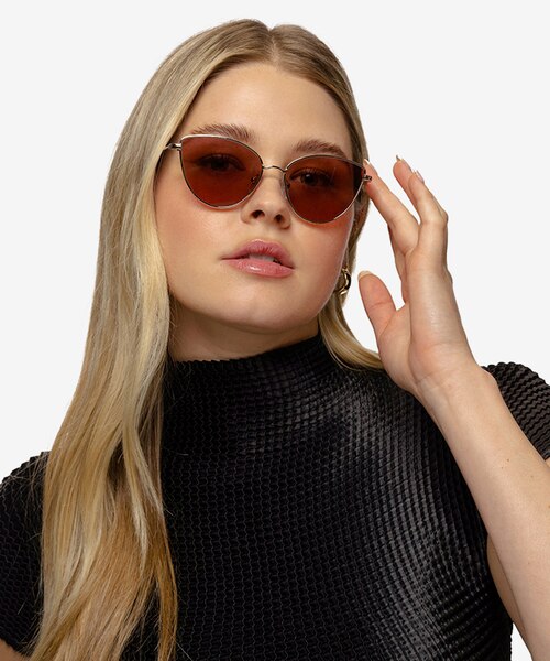 Tanvi Shiny Silver MetalSunglass Frames for Women from EyeBuyDirect