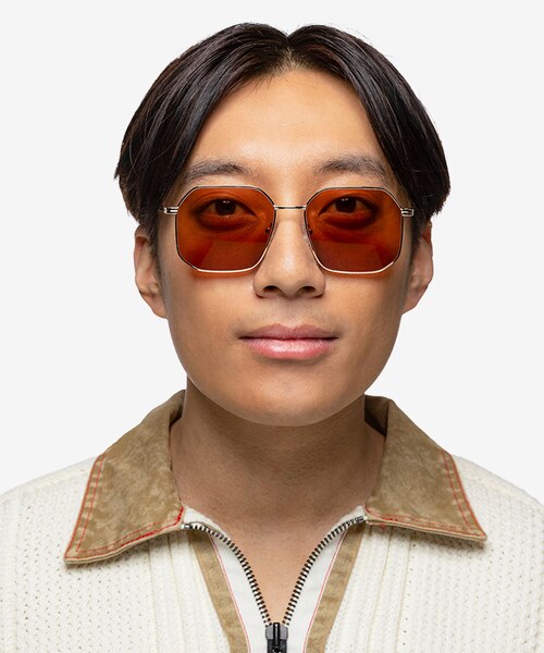 Expand Shiny Gold MetalSunglass Frames for Men from EyeBuyDirect