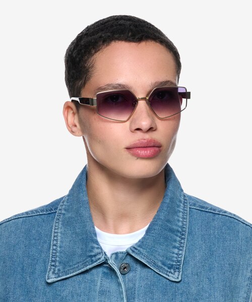 Klay Gold MetalSunglass Frames for Women from EyeBuyDirect